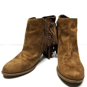 Indigo Rd tan ankle boots with fringe